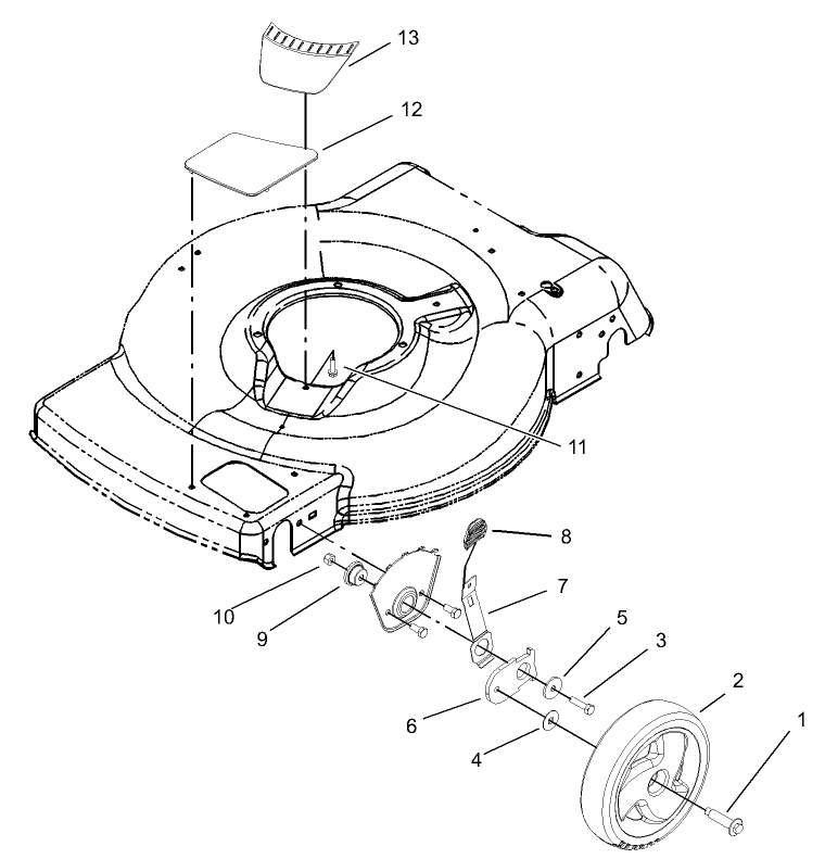 Front Axle and Wheel Assembly
