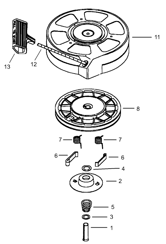 Recoil Starter No. 590702 (Optional) Tecumseh-LEV120-361541B