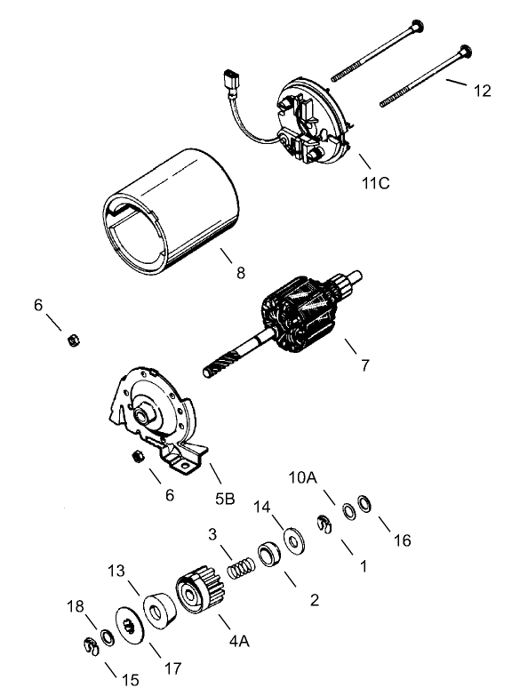 Electric Starter No. 35709 Tecumseh-LEV120-361542B