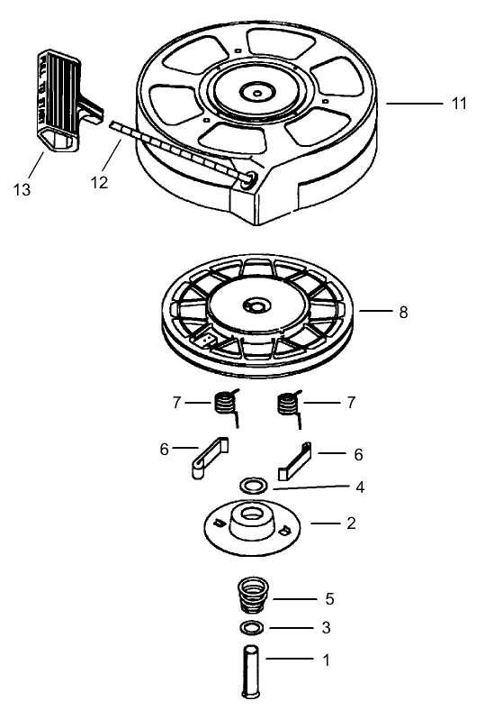 Recoil Starter No. 590702 (Optional) Tecumseh-LEV120-361542B