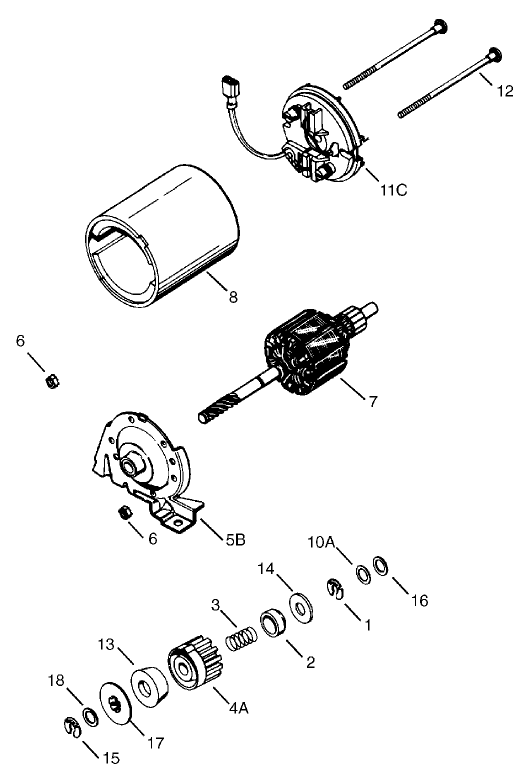 Electric Starter Kit No. 35709 Tecumseh Model LEV120361561B