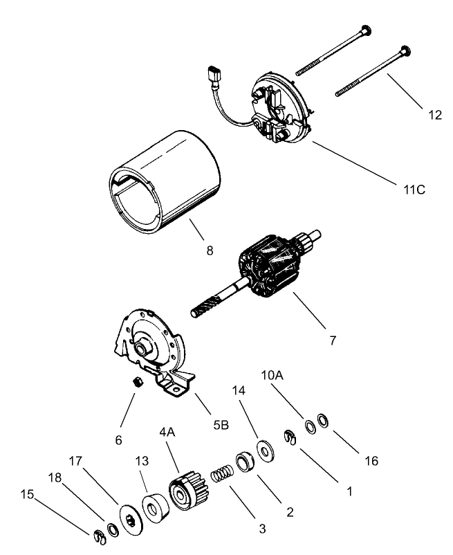 Electric Starter Kit No. 37753 Tecumseh Model No. LEV120-362004A