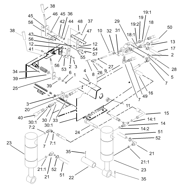 Hydraulic Lift and Throttle Assembly