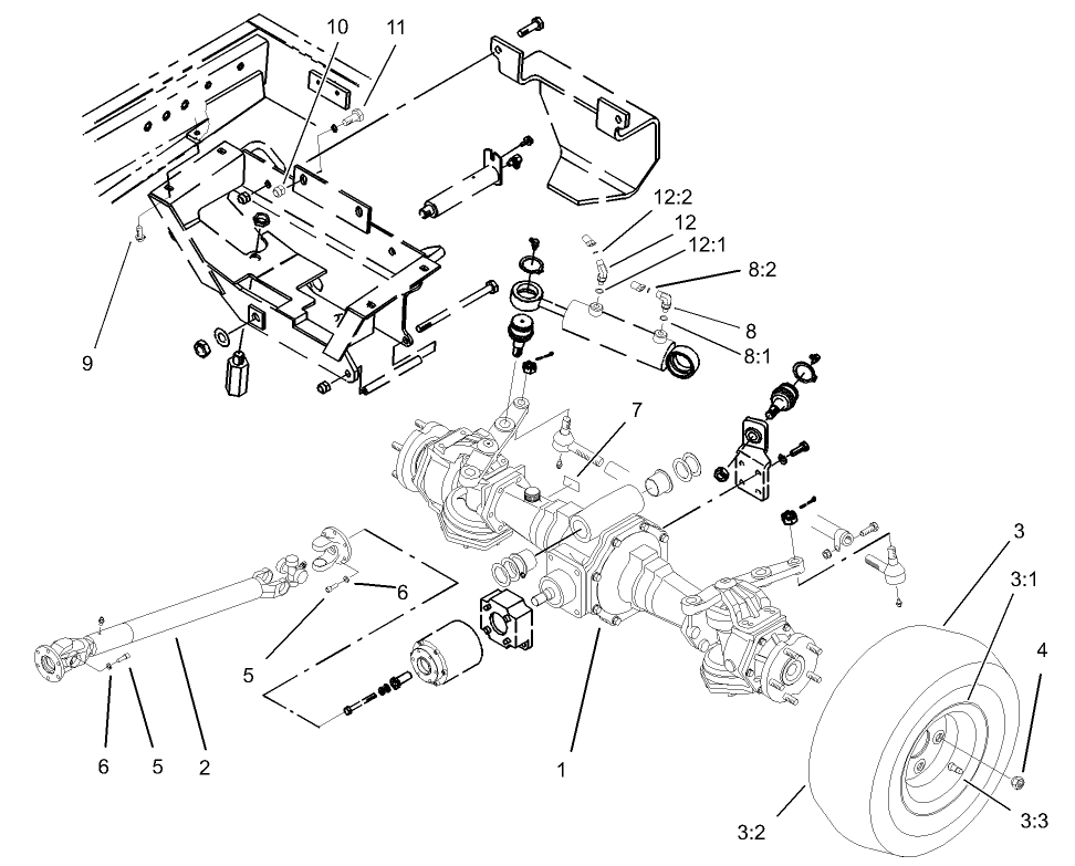 4 Wheel Drive Axle Assembly