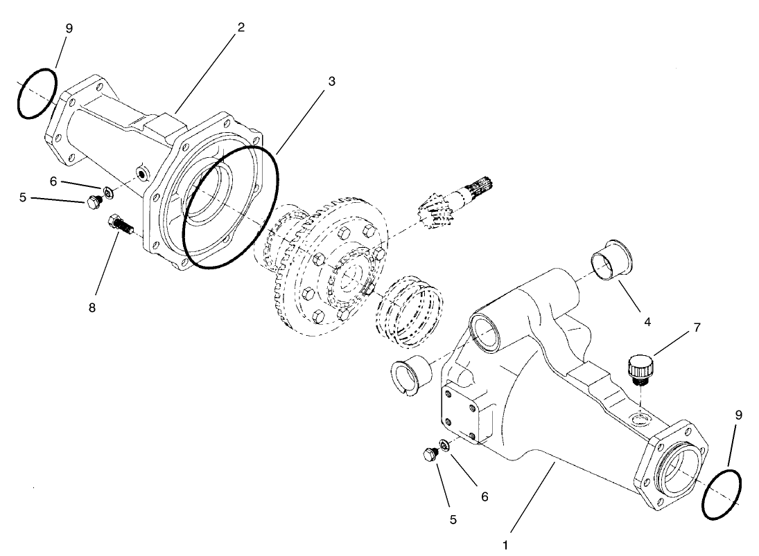 4 Wheel Drive Rear Axle Assembly No. 95-7501 (Continued) Axle Support Assembly (only on: 30242)