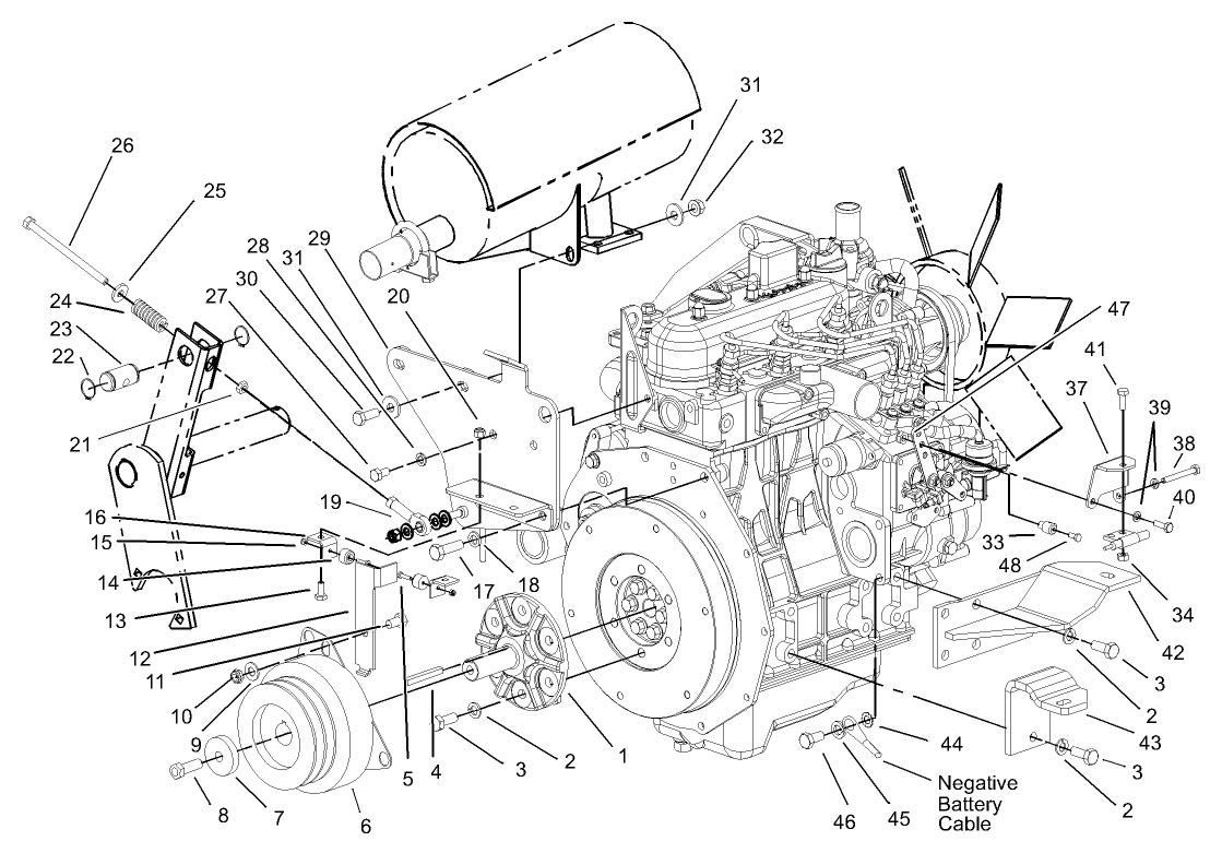 Engine and Mounting Components Assembly (Continued)