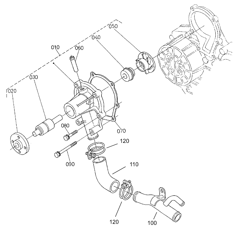 Water pump and Water Pipe Assembly