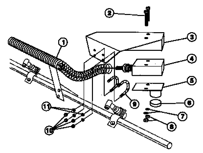 SENSOR AND BRACKET ASS-Y 95-8567 (LH)(RIGHT SIDE SHOWN)