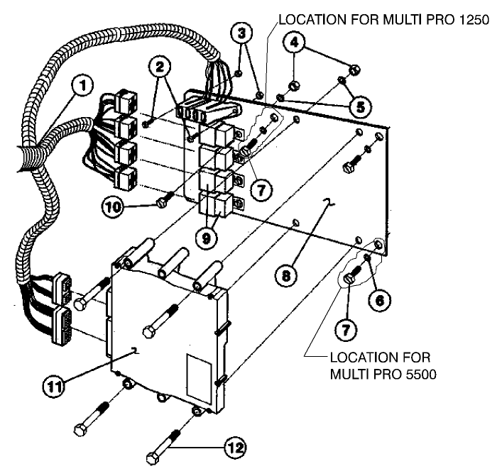 ECU MOUNTING ASS-Y (5500 & 1250 SHOWN)