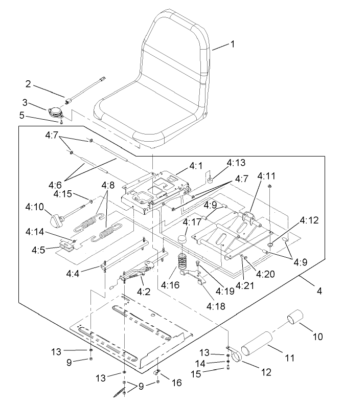 Seat and Suspension Assembly