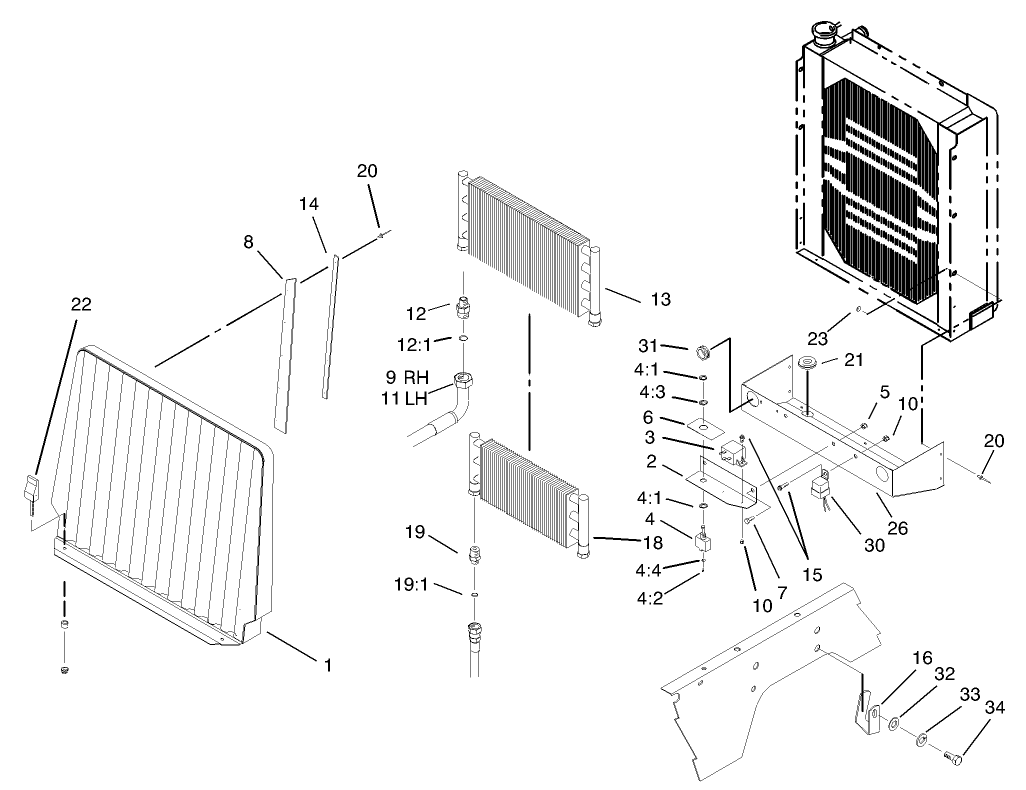 Oil Cooler and Radiator Assembly
