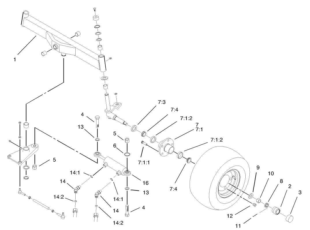 Two Wheel Drive Rear Axle Assembly