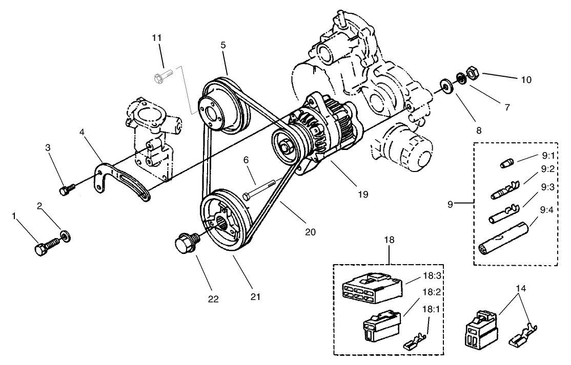Alternator and Pulley Assembly