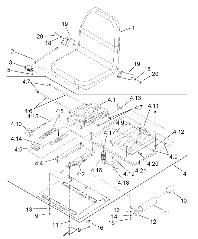 Seat and Suspension Assembly