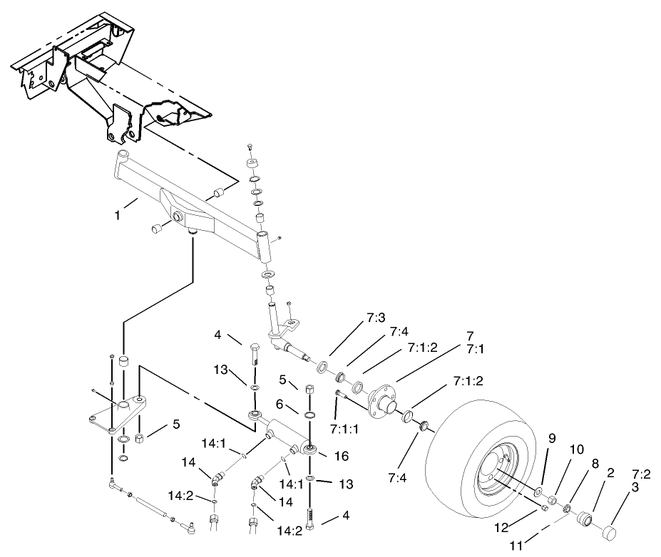 2 Wheel Drive Axle Assembly