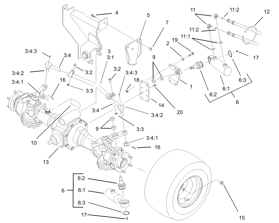 4 Wheel Drive Rear Axle Assembly (only on: 03544)
