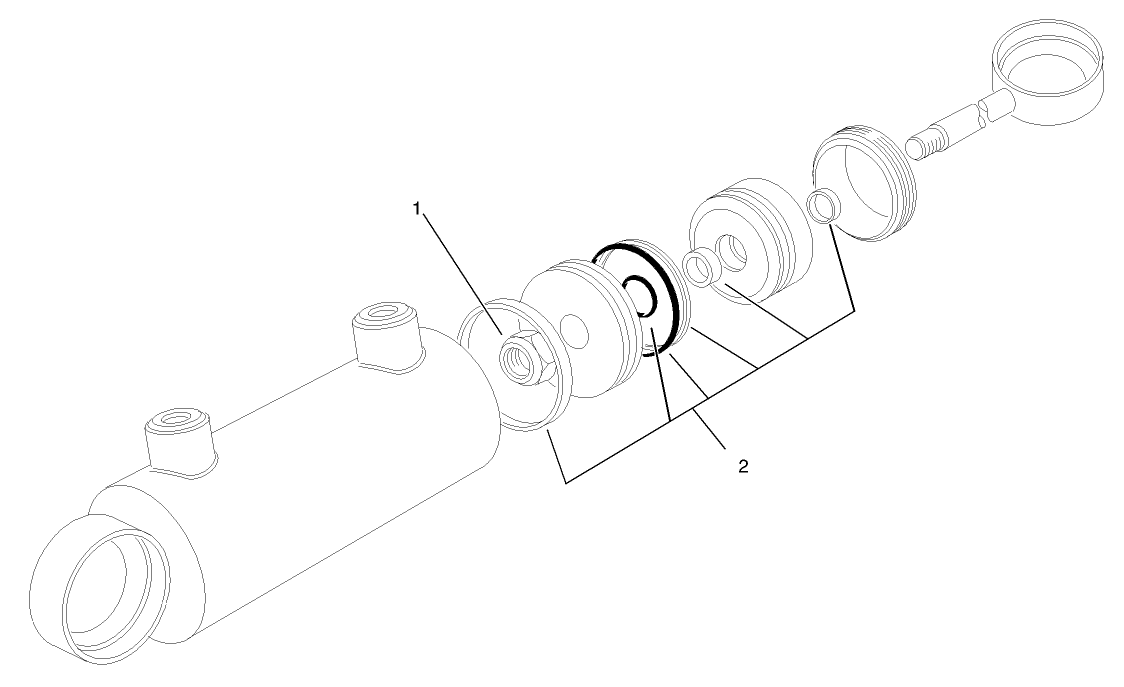 Hydraulic Cylinder Assembly No. 98-8163 (only on: 03544)