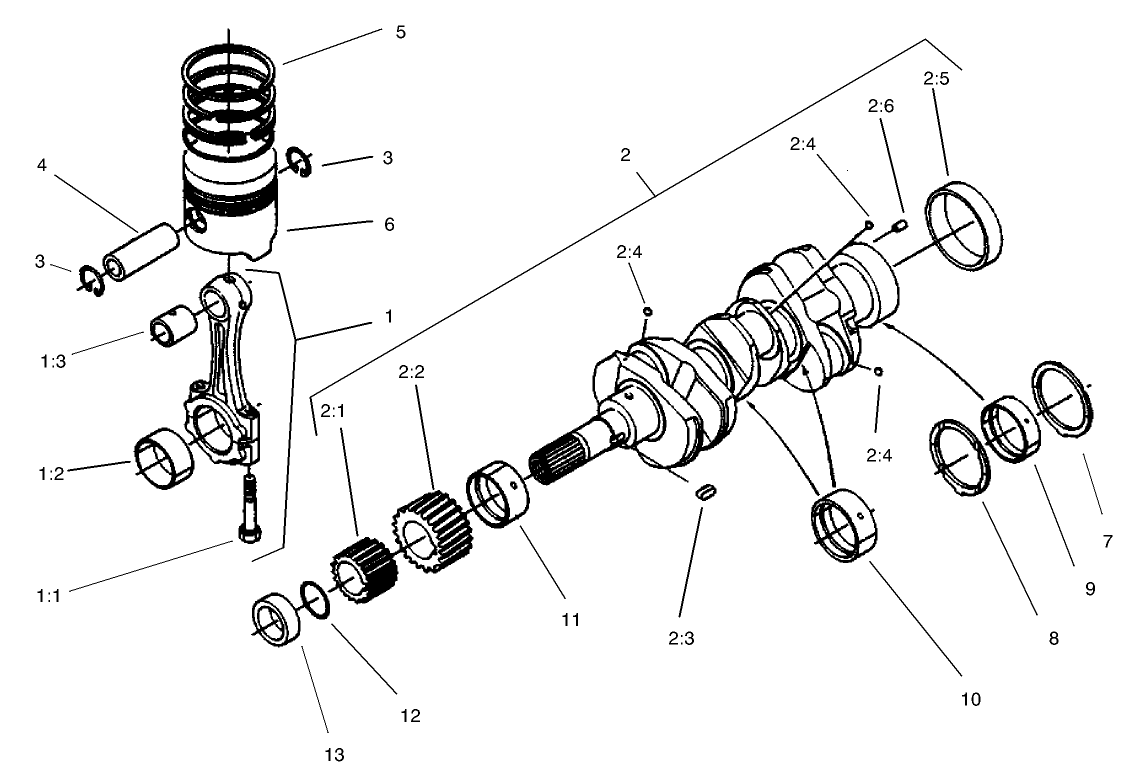 Piston and Crankshaft Assembly