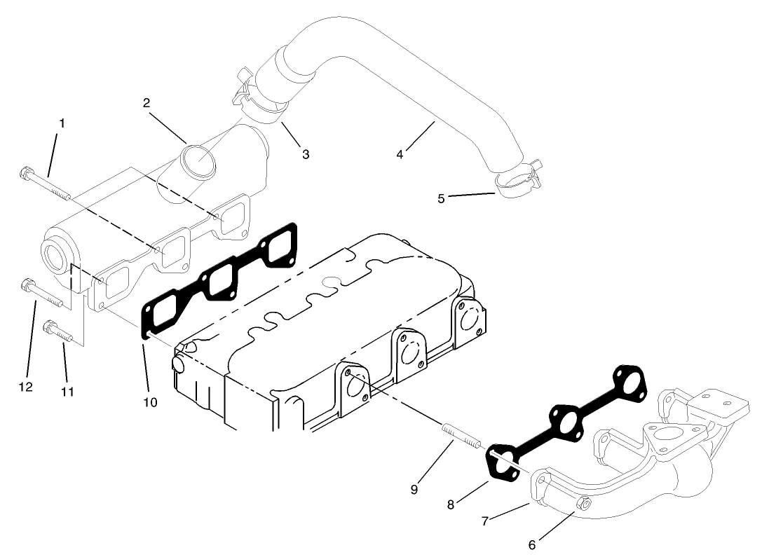 Exhaust Manifold and Gasket Assembly