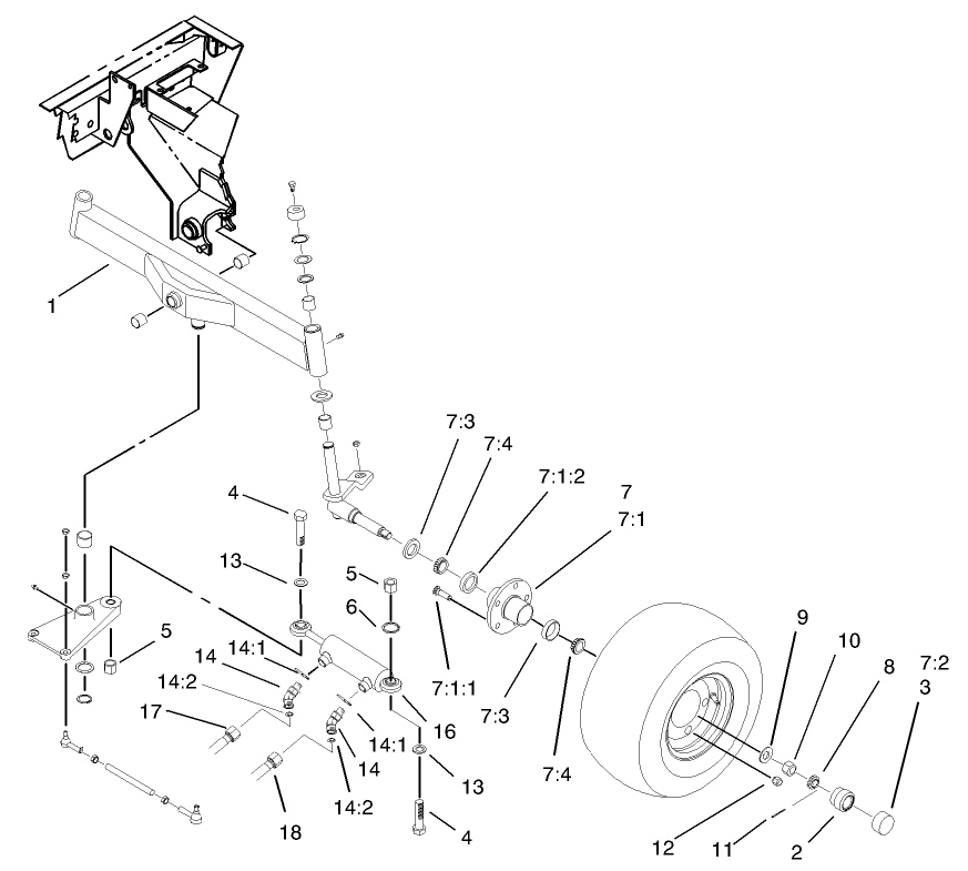 2 Wheel Drive Rear Axle Assembly