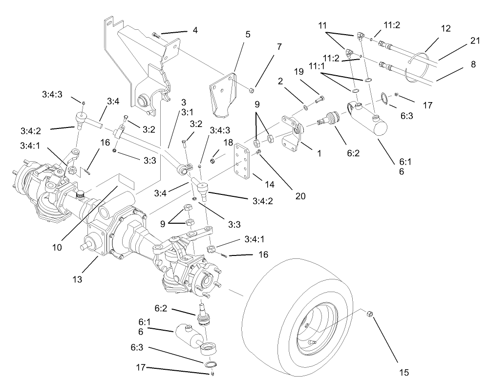 4 Wheel Drive Rear Axle Assembly