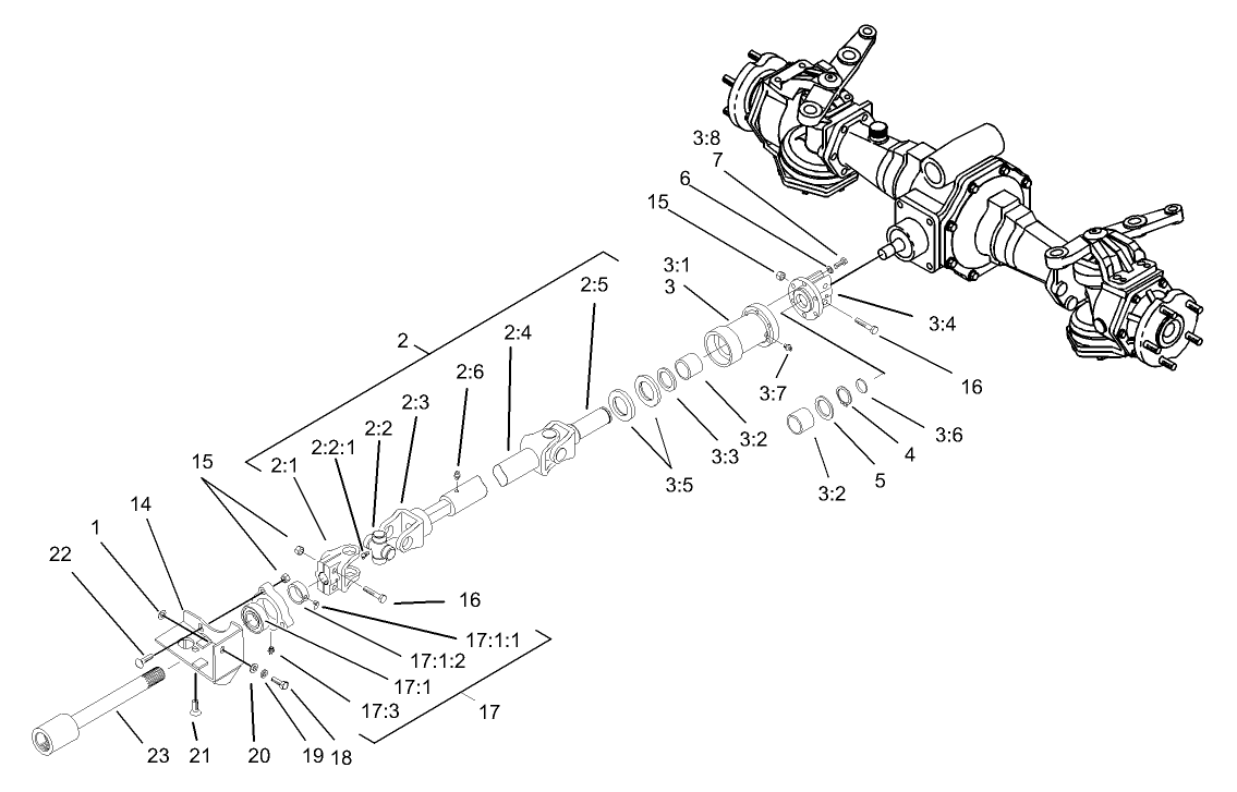 4 Wheel Drive Shaft Assembly (only on: 03551)