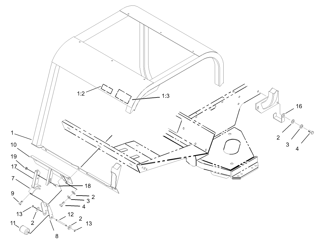 Roll-Over-Protection-System and Stabilizer Assembly
