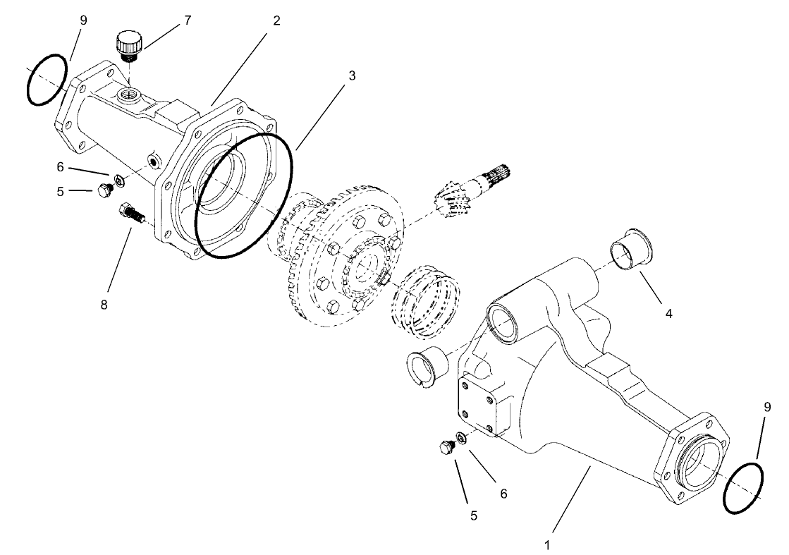 Rear Axle Assembly No. 98-3925 (Continued) Axle Support Assembly