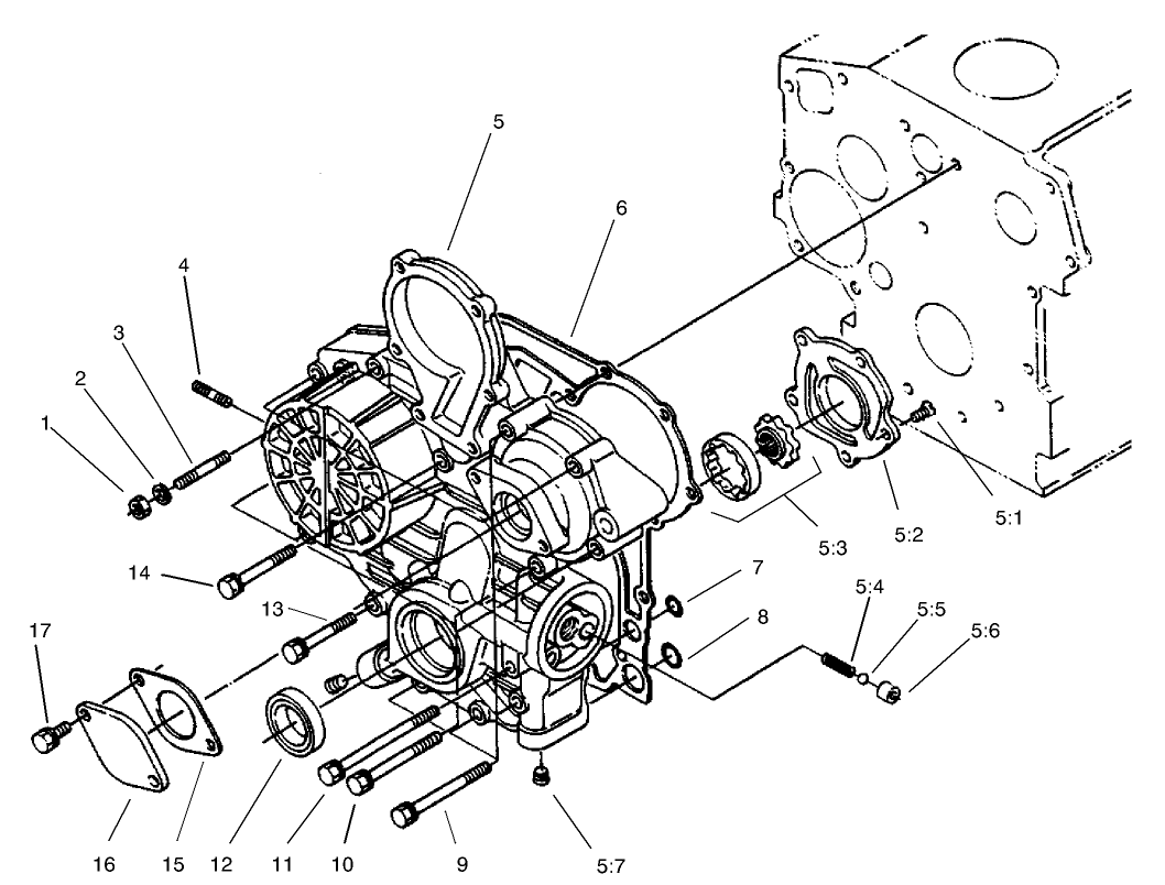 Gearcase and Oil Filter Assembly