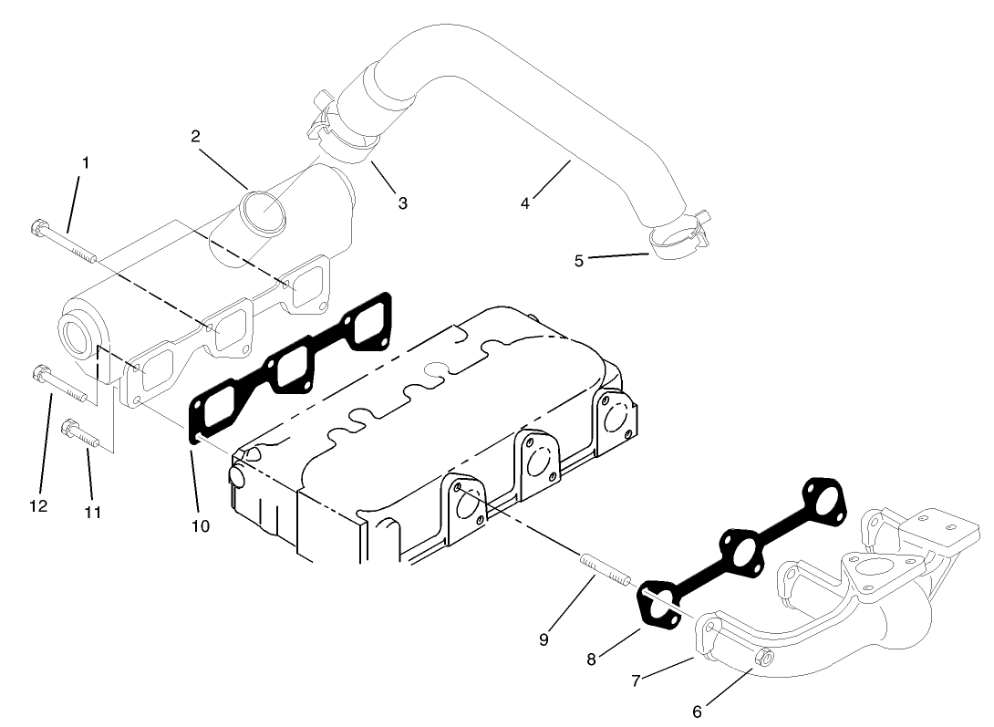 Exhaust Manifold and Gasket Assembly