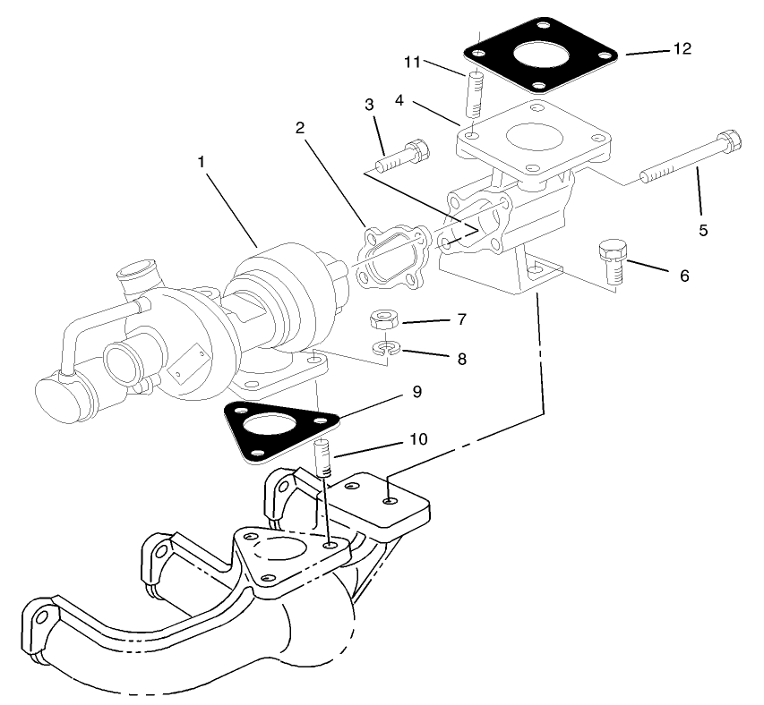 Exhaust Manifold and Gasket Assembly