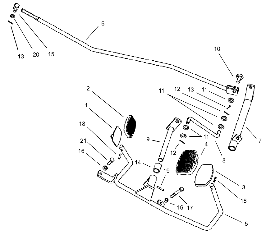 Travel Pedal Assembly