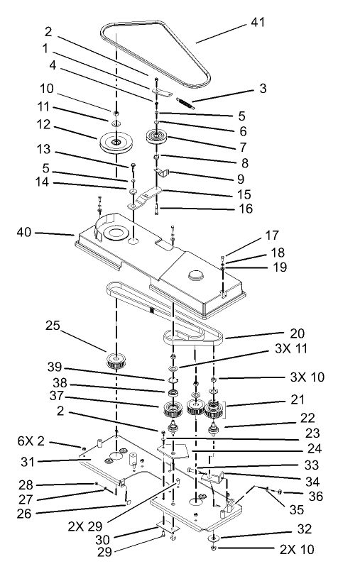 Cutting Pan Drive Assembly