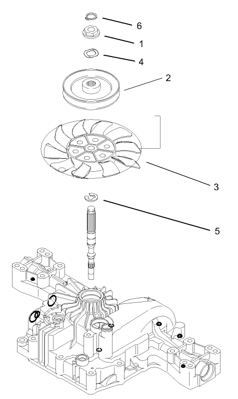 Fan Pulley Assembly  Transmission Assembly No. 104-2889