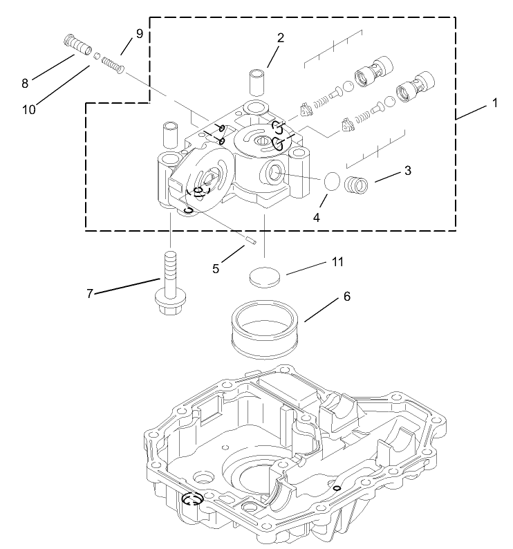 Center Case Assembly  Transmission Assembly No. 104-2889