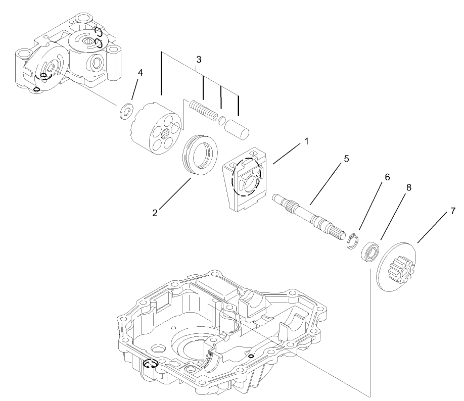 Motor Shaft Assembly  Transmission Assembly No. 104-2889