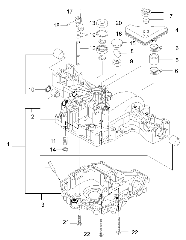 Transaxle Case Assembly  Transmission Assembly No. 104-2889