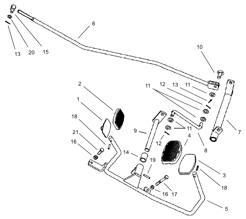 Operation Travel Pedal Assembly