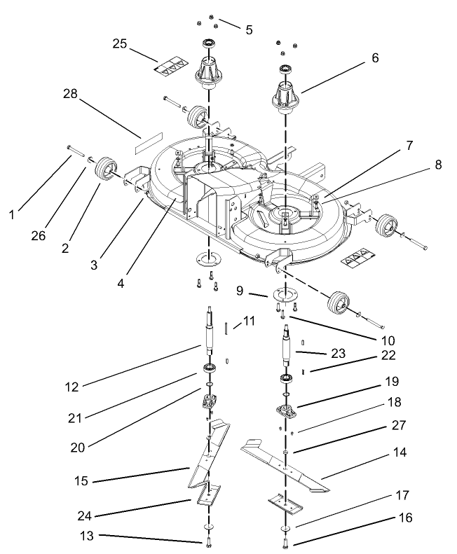 Cutting Pan, Mower Housing Assembly