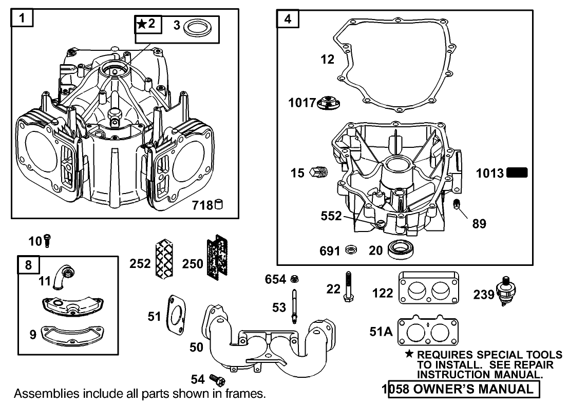 Cylinder Assembly  Briggs and Stratton 406777-0157-E1