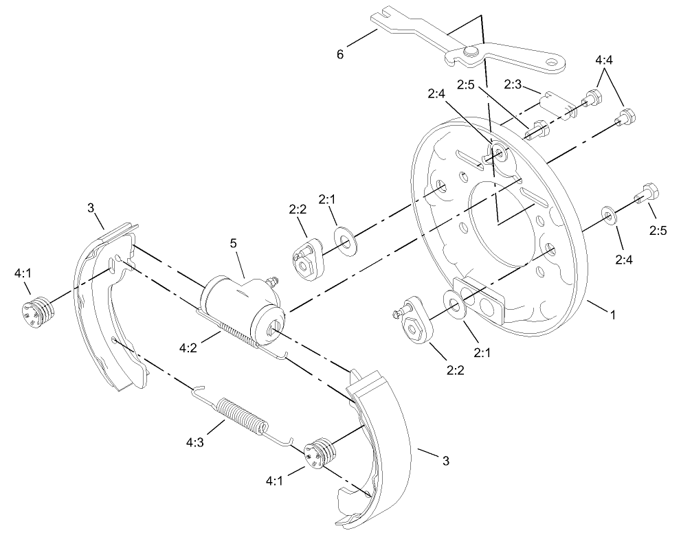 Left hand Brake Assembly No. 104-6807