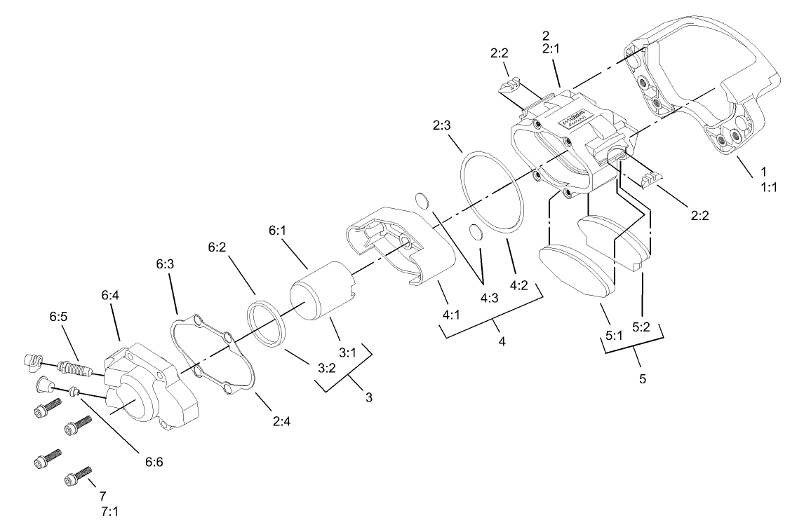 Left Hand Caliper Assembly No. 104-6801