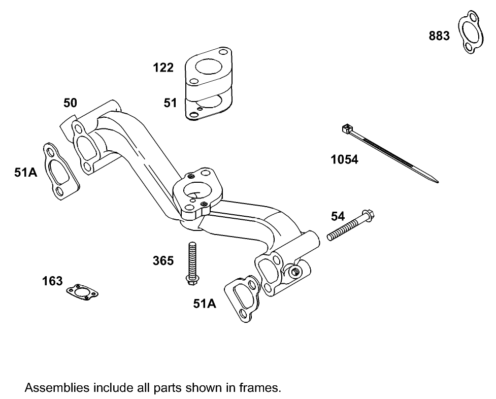 Intake Manifold Assembly Briggs and Stratton Engine 303440-1320-E1