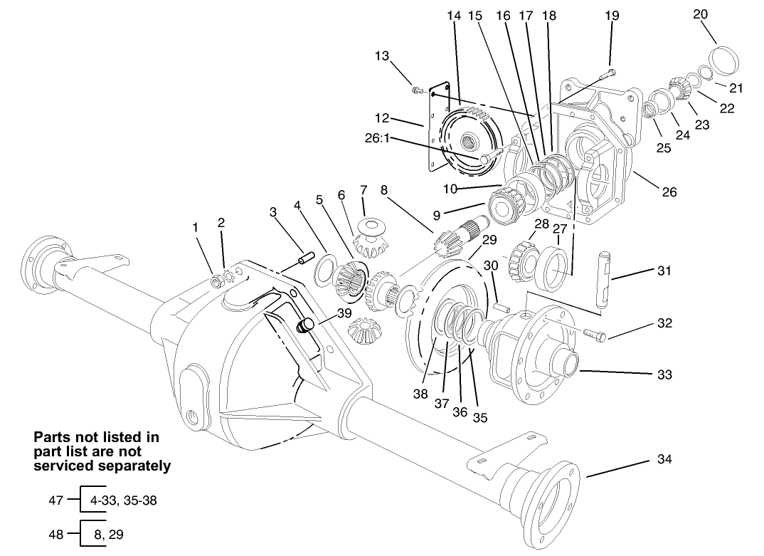 Front Axle Assembly No. 86-9600-03