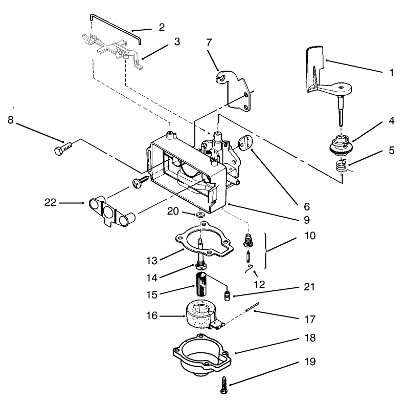 Carburetor Assembly (Model No. 20442 Only)