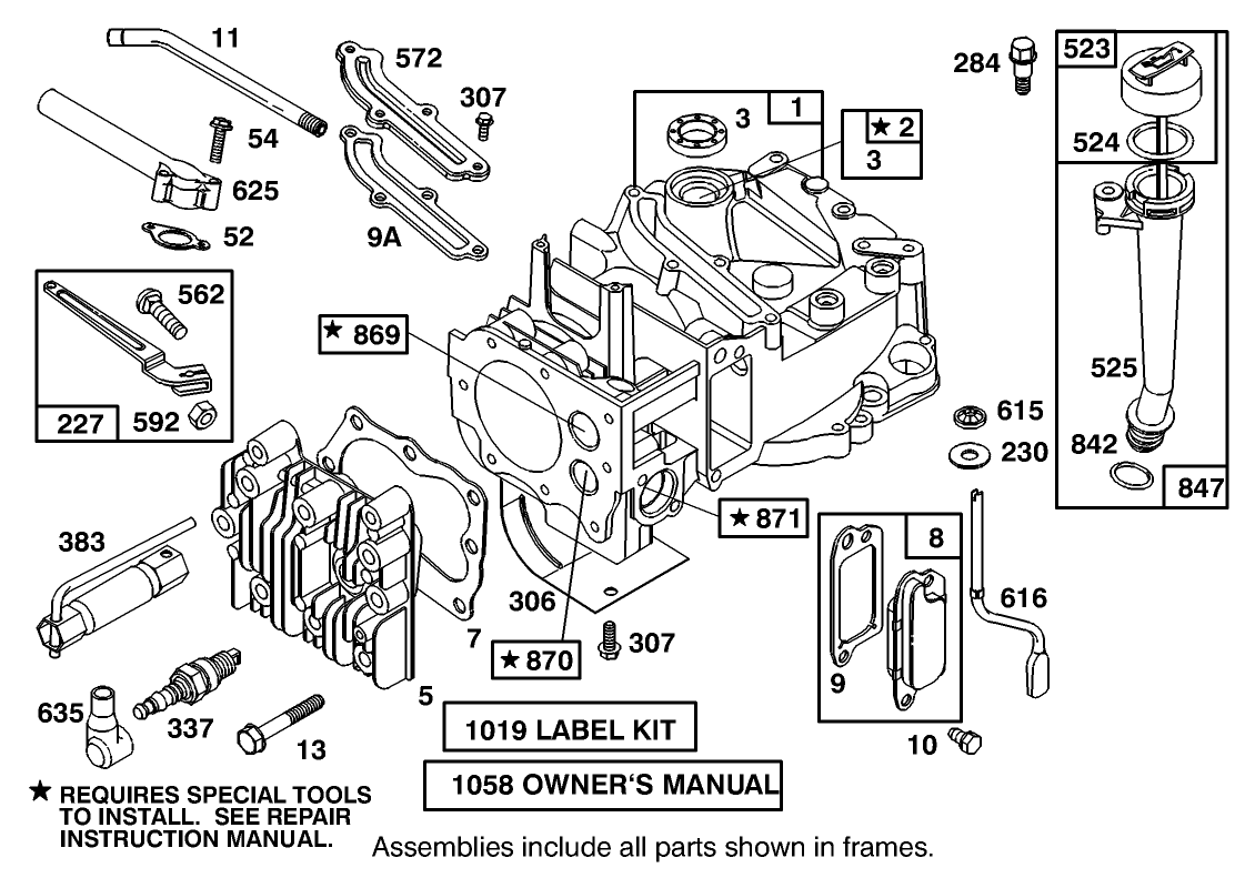 Cylinder Assembly Briggs and Stratton 127802-0640-01