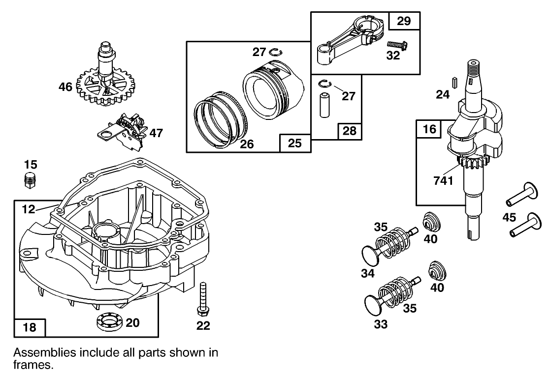 Crankshaft Assembly Briggs and Stratton 127802-0640-01