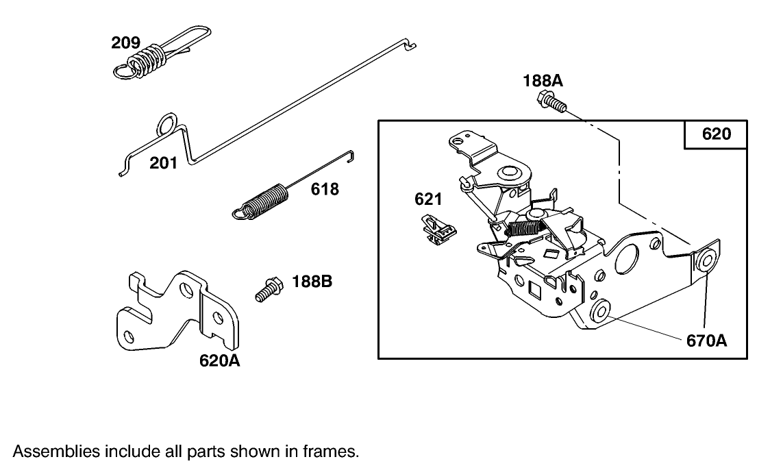 Carburetor Link Assembly Briggs and Stratton 127802-0640-01