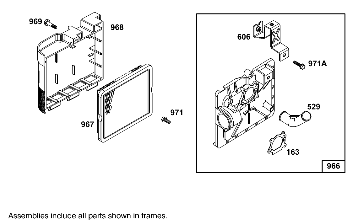 Air Cleaner Assembly Briggs and Stratton 127802-0640-01