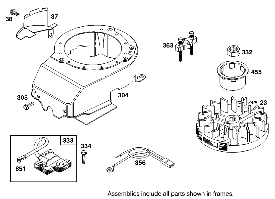 Flywheel Assembly Briggs and Stratton 127802-0640-01